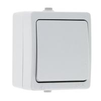 Венеция Выключатель 1 -клавишный 10А IP54 белый EKF