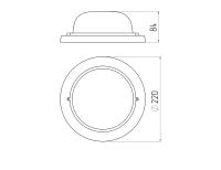 Светильник ЭРА НБО 03-60-021 Кантри дерево/стекло IP54 E27 max 60Вт D220 круг орех