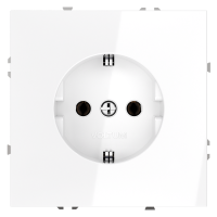 Розетка встраиваемая VOLTUM S70 с заземлением 16А, (белый глянцевый)