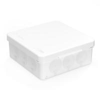 Коробка распределительная 60-0303-9003 для прямого монтажа двухкомпонентная безгалогенная (HF) белая 100х100х40 (90шт/кор) Промрукав