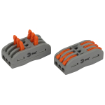 NO-225-450  Клемма ЭРА NO-225-450 проходная 222-2413 с рычагами 3 полюса 0.08-2.5/4 мм2 упаковка 1 шт