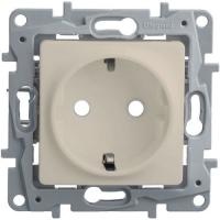 Legrand Etika Сл.кость Розетка б/з  винт. клем.