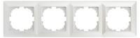 Рамка для розеток и выключателей Intro Solo 4-504-06 на 4 поста, СУ, перламутр