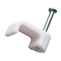 Крепеж кабеля плоский 5 х 2 мм, белый (упак. 50 шт)  REXANT