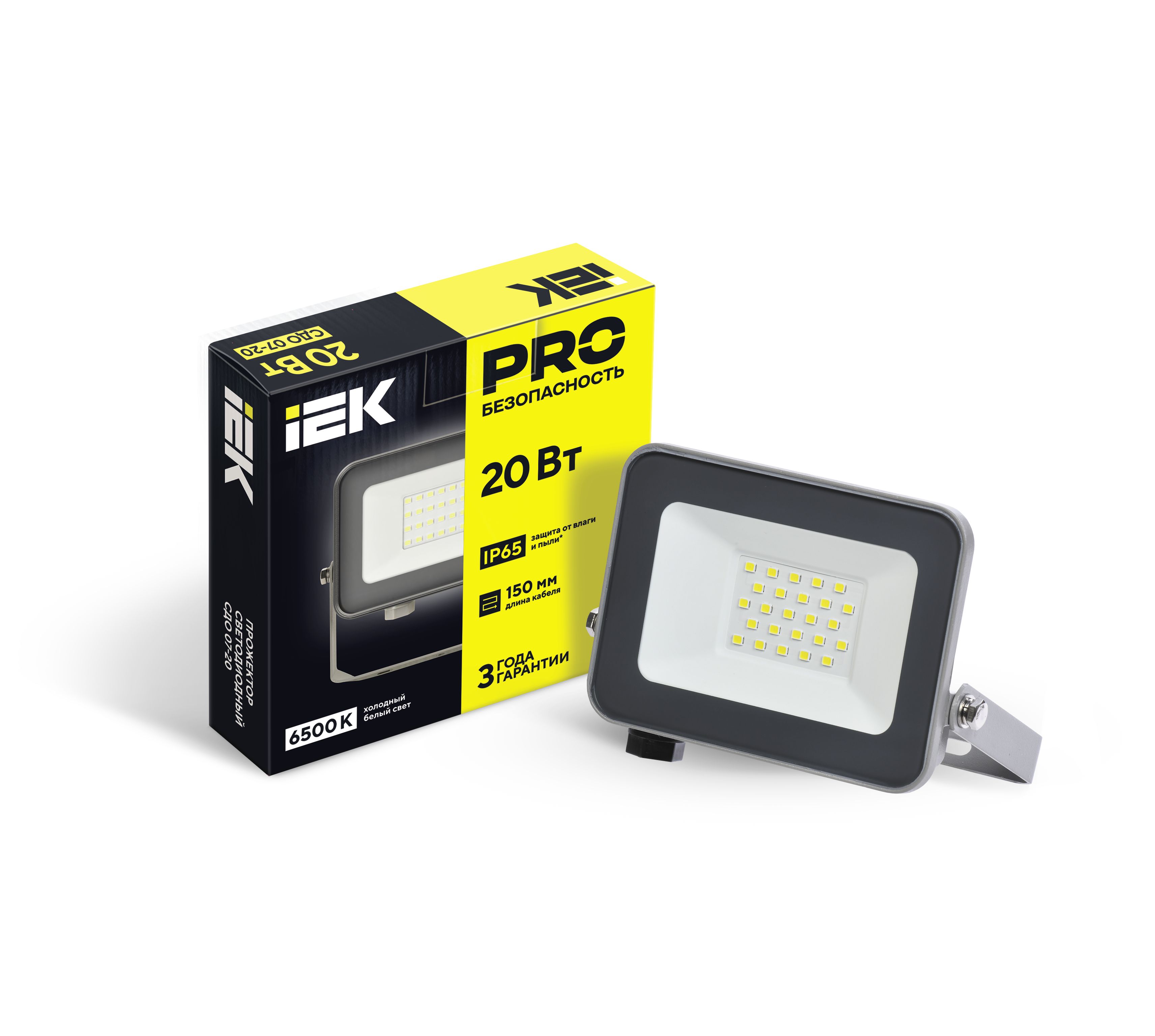 Прожектор светодиодный СДО 07-20 IP65 серый IEK