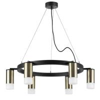 LR0163161 Люстра RULLO 6х50W GU10 ЧЕРНЫЙ/БРОНЗА (571016+214431-6+202431-6)