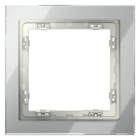 Рамка стеклянная VOLTUM S70 на 1 пост, (сталь, стекло)