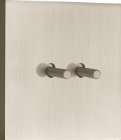 Выключатель звонкового типа на 2 тумблера, цилиндр, 10AX 250V, никель, серия N96