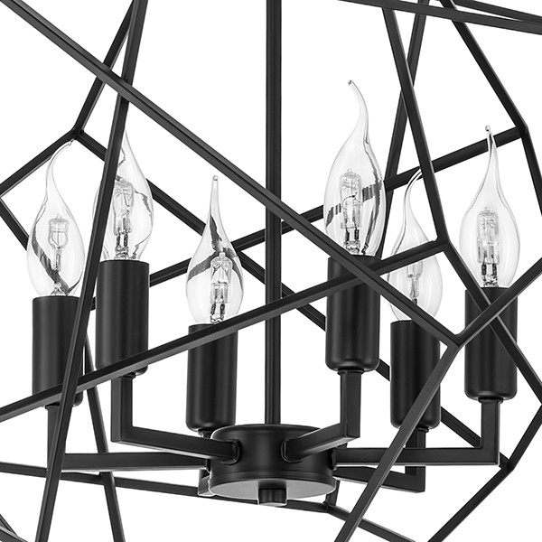 732267 Люстра GABBIA 6х40W E14 ЧЕРНЫЙ