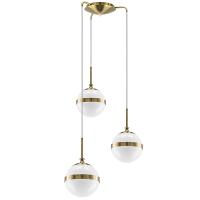 813131 Люстра GLOBO 3х40W E14 electroplating bronze/white