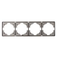 Рамка ROUND 4-постовая титан KRANZ