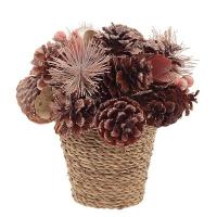 746774 Изделие декоративное Новогодняя композиция   L18 W18 H17 см