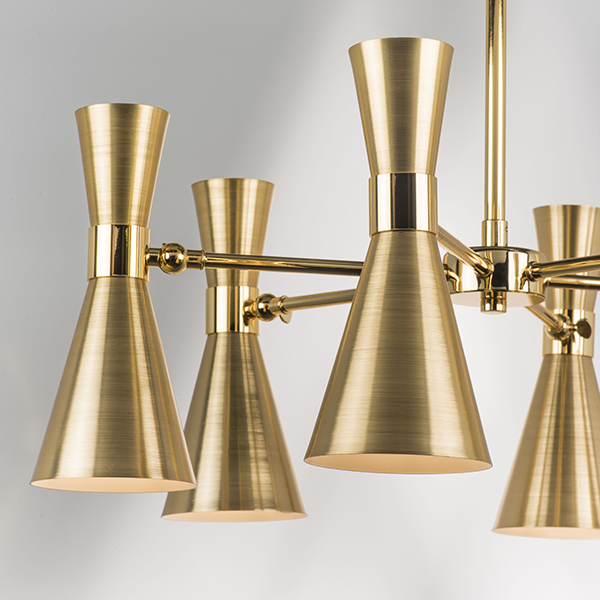 816061 Люстра DUMO 6х40W E14 ЛАТУНЬ/ЗОЛОТО