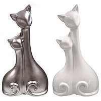 724210 Фигурка декоративная Коты  L16 W10 H30 см  2в.