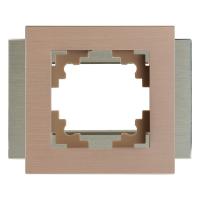 Рамка 2-местная (без перемычки), металл, STEKKER, MFR00-7012-03, серия Катрин, серебро