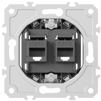 Механизм розетки RJ45 + RJ45 (двойная) cat.6/ClassE-8/8, серия DB