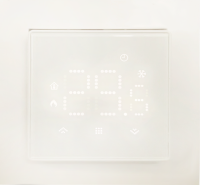 Термостат с датчиком пола, с недельным программированием, с Wi-Fi , 16 A, 55*55 мм., белое стекло