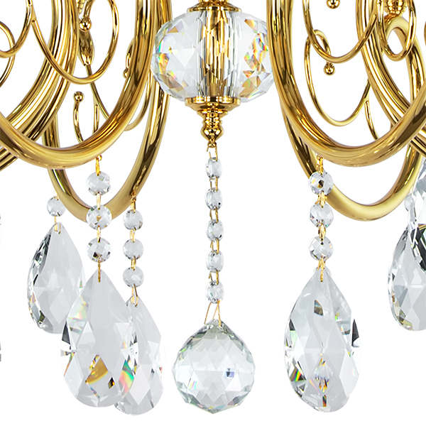 693082 Люстра подв RICERCO 8х40W E14 ЗОЛОТО