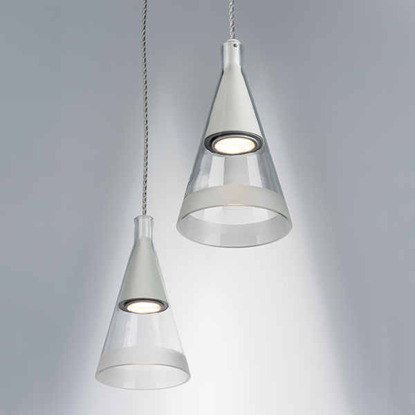 757016 Люстра CONE 1х40W GU10 БЕЛЫЙ МАТОВ/ПРОЗРАЧНО-МАТОВЫЙ