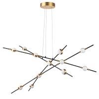 745247 Люстра BERGAMO LED 5Wх12 4800LM ЧЕРНЫЙ МАТОВЫЙ/ЗОЛОТО 4000K