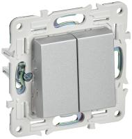SKANDY Выключатель 2-клавишный перекрестный 10А SK-V06S серебряный IEK