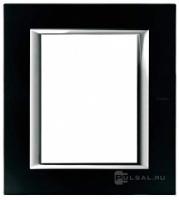 BT Axolute Черное стекло Рамка 3+3 мод прямоугольная