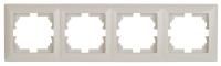 Рамка для розеток и выключателей Intro Solo 4-504-02 на 4 поста, СУ, Solo, слоновая кость