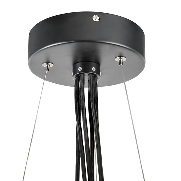 803267 Люстра GLOBO 6х40W E14 ЧЕРНЫЙ МАТОВЫЙ/БЕЛЫЙ