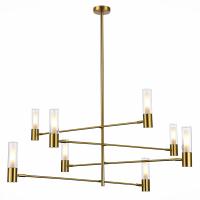 SL1239.303.08 Люстра потолочная ST-Luce Латунь/Белый, Прозрачный G9 8*5W 4000K VITRA