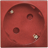 Розетка 2К+З нем.ст., 45 гр., с з/ш, крас. матовая (45х45мм), серия (тип) DF6