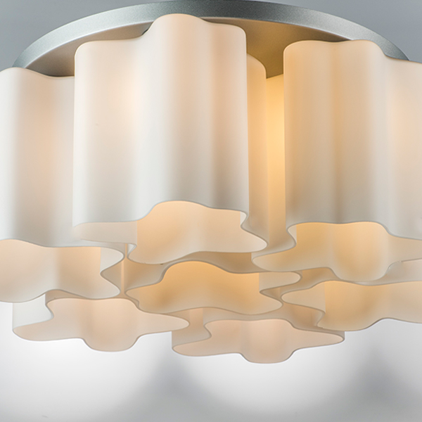 802070 Люстра NUBI 7х40W E27 ХРОМ/БЕЛЫЙ