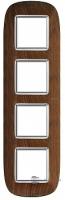 BT Axolute Орех Рамка 2+2+2+2 мод эллипс