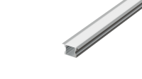 Встраиваемый алюминиевый анод. профиль, 24х14,2х2000мм. В комплекте матовый экран, 4 торцевые заглушки, 4 крепежа, алюминий