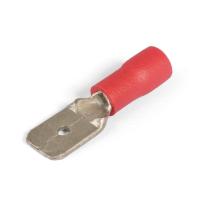 Разъемы плоские изолированные «Папа» (РПИ-П) 1,5-6,3 красные (100 шт/уп) Промрукав