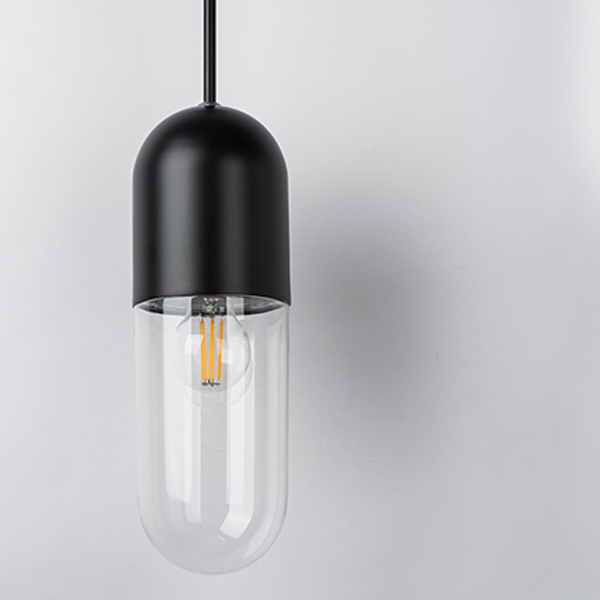 690517 Бра RAMO 1х40W E27 ЧЕРНЫЙ МАТОВЫЙ/ПРОЗРАЧНЫЙ