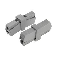 Строительно-монтажная клемма СМК 224-201 для светильника на гибкие проводники (0,2-2,5)/(0,14-2,5) мм² серая (50 шт./уп.) REXANT