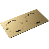 Лючок 4 мод. (2 мод. 45х45 мм.), золото, IP44