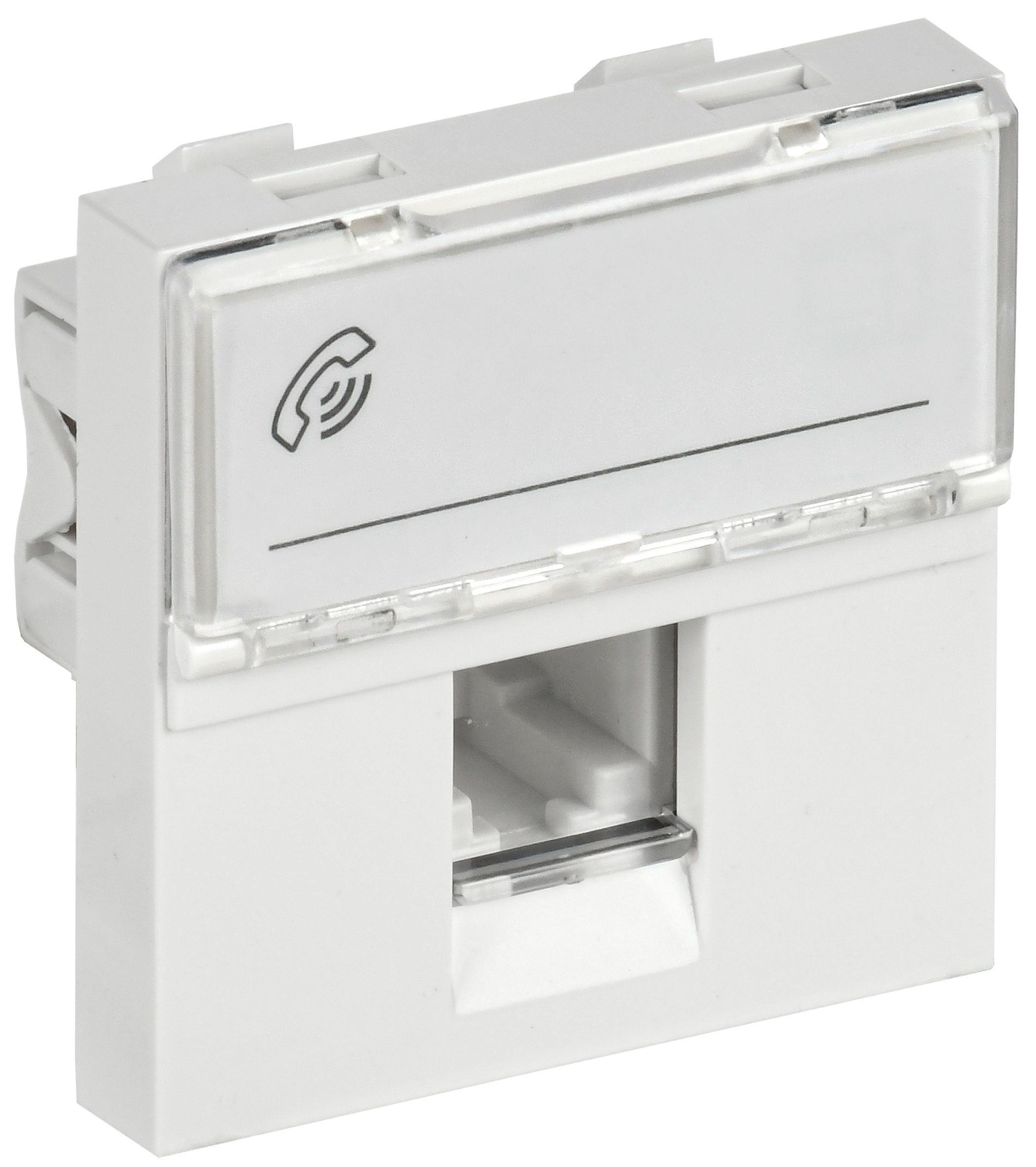 Розетка телефонная РКФ-20-00-П RJ-11 кат.3 (на 2 модуля) ПРАЙМЕР белая IEK