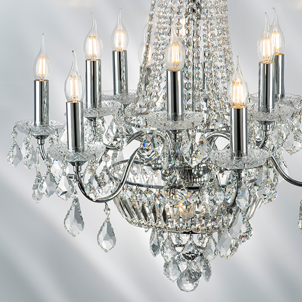 700164 Люстра подвесная CLASSIC 16х60W E14 ХРОМ