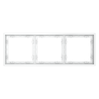 Рамка пластиковая VOLTUM S70 на 3 поста, (белый матовый)