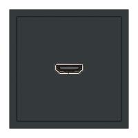 Розетка HDMI 2.0 Type A (механизм), серия Эмили, STEKKER, RST00-5118-05, черный уголь, soft touch