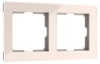 W0022743/ Рамка на 2 поста Acrylic (айвори)