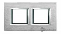 BT Axolute Хром Рамка 2+2 мод прямоугольная горизонтальная