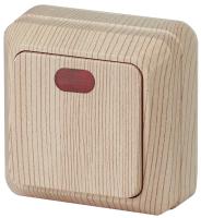 2-102-11 Intro Выключатель с подсветкой, 10А-250В, IP20, ОУ, Quadro, сосна (10/200/3600)