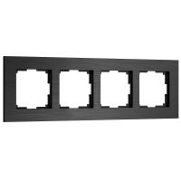 Рамка на 4 поста  AluMax (черный алюминий) W0043508