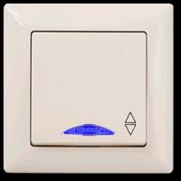 VS2812108 Выкл. 1-клав. проходной с подсветкой крем