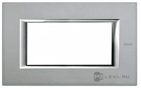 BT Axolute Темное Серебро Рамка 4 мод прямоугольная