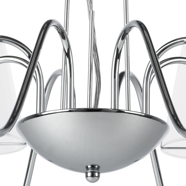 758084 Люстра подв. DIAFANO 8х40W G9 ХРОМ/ПРОЗРАЧНЫЙ