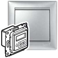 Legrand Valena Алюминий Локальный модуль стерео управления (2х1 5 Вт) с ЖК-экраном  радиобудильник