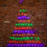 Гирлянда Сеть 2х2х1.5м, свечение с динамикой, черный ПВХ, 136 LED, 230 В, цвет: Мультиколор (контроллер в комлекте)